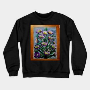 Some abstract purple flowers Crewneck Sweatshirt